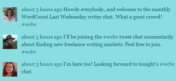 #wclw writer chat