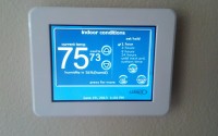 Thermostat with AC turned on
