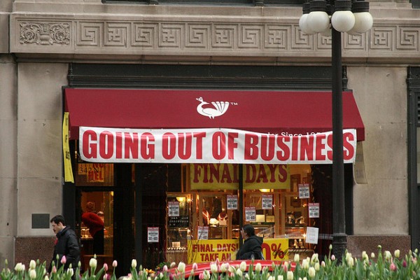 Going out of business sign