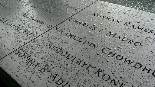 9/11 Memorial close up